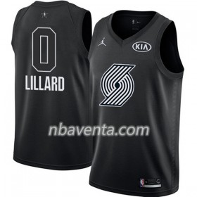 Camiseta Hombre Portland Trail Blazers Damian Lillard 0 2018 All Star Jordan Brand Negro Swingman